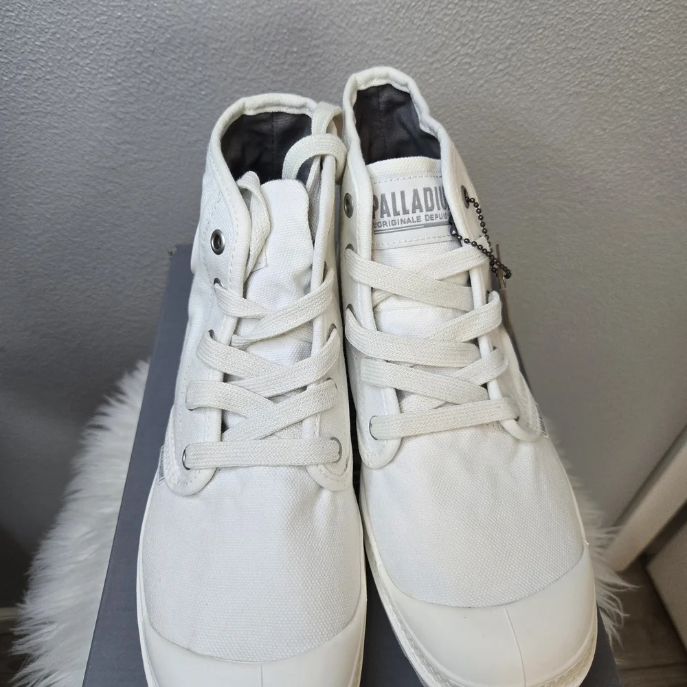 Palladium Womens Pampa White High-Top Sneakers Ret $140 - Picture 4 of 11